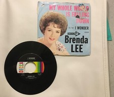 Two Great Brenda Lee 45 Records Rockin' Around Christmas Tree, My Whole World