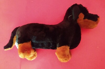 Soft Black & Tan Plush Toy Dachshund Puppy Dog | eBay
