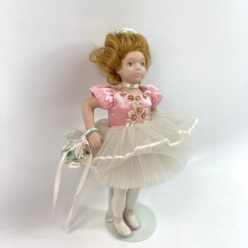 Cute Ballerina Ready To Performance Ceramic Figurine Doll Collectible 10" - Picture 5 of 15