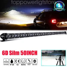 Slim 20 26 32" 38" 50" LED Work Light Bar Spot Flood Fog Driving ATV SUV Offroad
