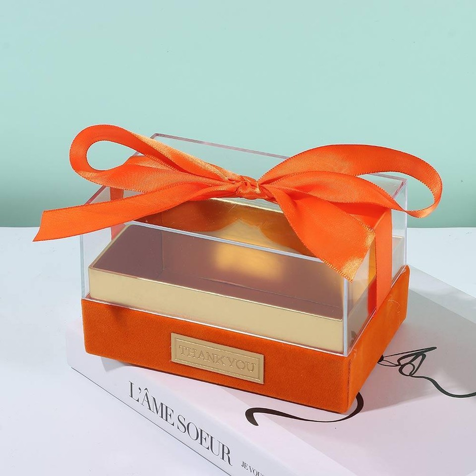 Light Luxury Bow Present Box Transparent Valentine's Day Gift Box eBay
