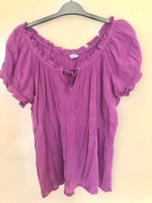 Ladies  Tops Blouse Purple Short Sleeve Tee  Summer T-Shirts Size 22 Was £38
