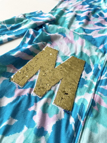 Justice Tie-Dye Hooded Jumper Sleeper Girls Size 12 - Picture 3 of 5