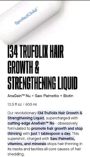 Spoiled.Child I34 TruFolix Hair Growth and Strengthening Liquid 13.5 Fl Oz NIB