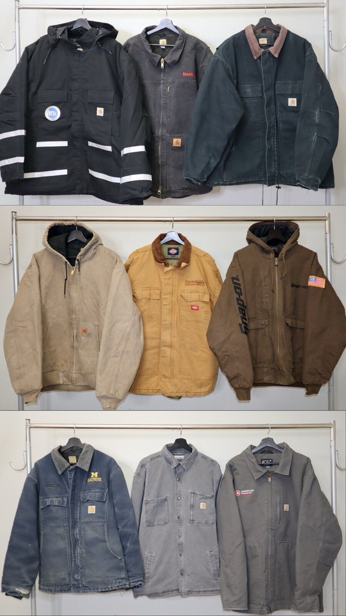 Wholesale Vintage Carhartt Jackets 90s Lot Of 9 Detroit USA Made
