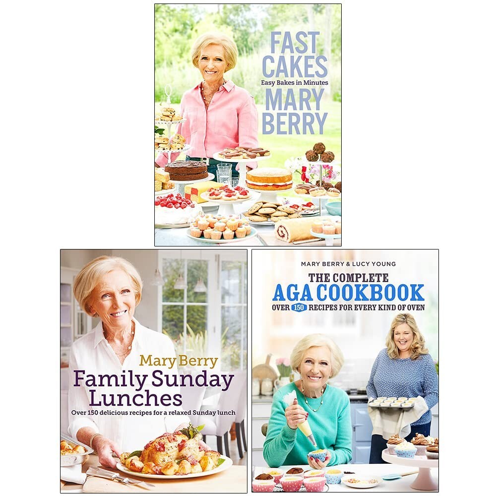 Mary Berry Collection 3 Books Set Fast Cakes,Family Sunday Lunches, Aga Cookbook - Image 3