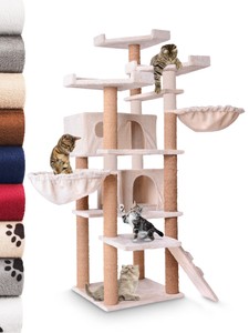 Détails Sur Grand Arbre Chat Gratter Post Pôle Grattoir Chaton Alpinisme Jouet Centre 160cm