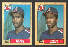 DEVON WHITE 1987 TOPPS TIFFANY ROOKIE + TOPPS ANGELS #6 PICK