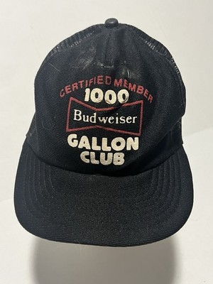 VTG Budweiser 1000 Gallon Club Hat BLK Truck Snapback Mesh Cap Certified Member
