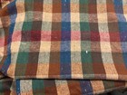 Vintage Wool Fabric plaid checks dead-stock (Rare) 57 1/2 in. x 51 1/2 in