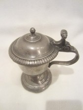 MOUTARDIER ancien en étain de Tournay
