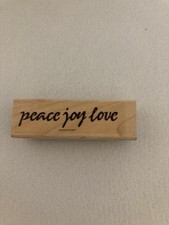 Stampin' Up - Rubber Stamp - Peace Joy Love - Large Size - Dated 1995 - 2