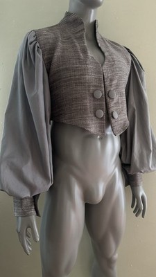 Romeo 18th Century Cropped Puffy Sleeve Jacket Renaissance Mens Size M/L