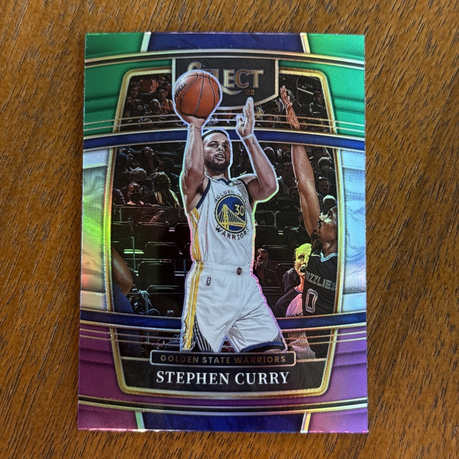 2021-22 Panini Select - Concourse Stephen Curry #94 Green White Purple Prizm