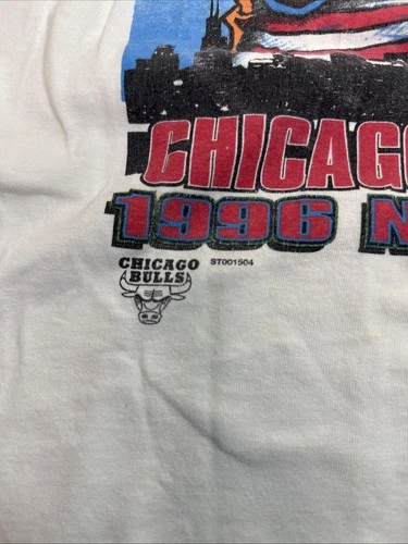 VTG 1996 Chicago Bulls Starter T-Shirt The Best Ever Anywhere Single Stitch M image 3
