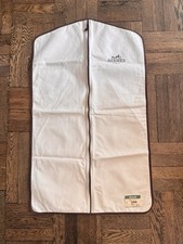 Authentic Hermes Garment Bag Travel Clothes Dress Case Bag 23x38  Cotton