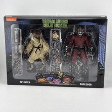 NECA Ninja Turtles Splinter Shredder Figure 2-Pack Walmart Exclusive TMNT DAMAGE