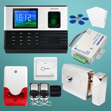 Full Fingerprint ID Card Door Access Control Kit 2 Remote Controls Power