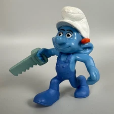 McDonald's Smurf Handy Toy Peyo 2011 Plastic Figure Fast Food Premium