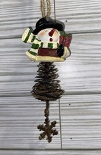 Rustic Snowman Christmas Tree Hanging Holiday Folk Country Ornament 5  