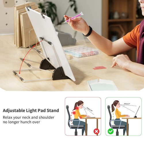 A4 LED Light Pad per Kit Pittura Diamante per Adulti, Alimentato USB Regolabile... - Foto 5 di 9