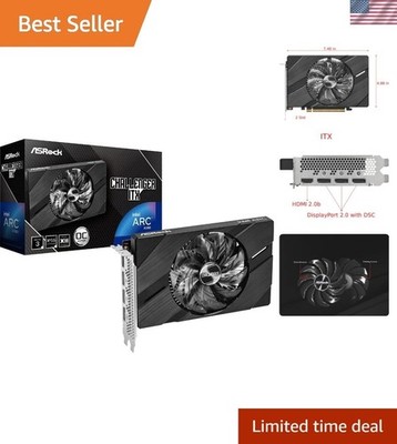 Intel Arc A380 Challenger ITX 6GB OC, 2250MHz GPU, 6GB GDDR6 96-bit, PCIe 4.0...