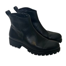ECCO Modtray Ankle Boots Black Leather Lug So...