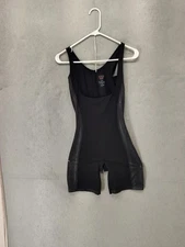 Assets by Spanx Bodysuit Womens Large Black Sculptwear Shapewear Mesh Panels