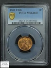 1909 VDB RED Lincoln Wheat Copper Cent 1C PCGS MS 64 RD