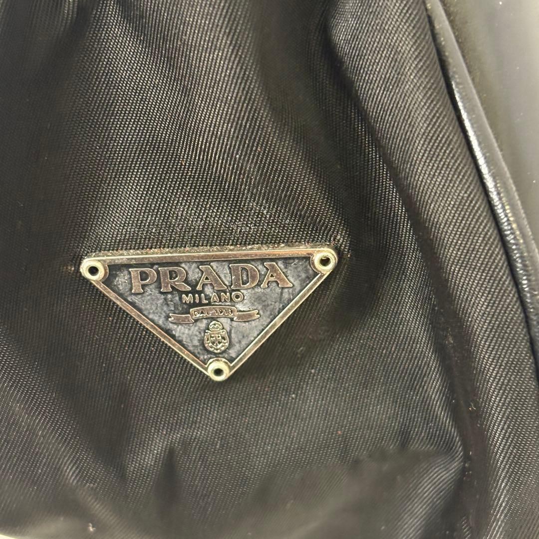 PRADA Nylon Leather Combination One Shoulder Bag Black thumbnail 2