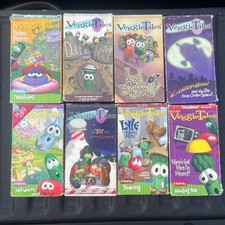 Veggie Tales VHS Lot Of 8 Rare Tapes