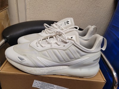 Adidas Zx 2K Boost 2.0 Herren Laufschuhe Turnschuhe In Weiß Größe UK 12
