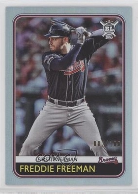 2020 Topps Big League Rainbow Foil 82/100 Freddie Freeman #116 e0q