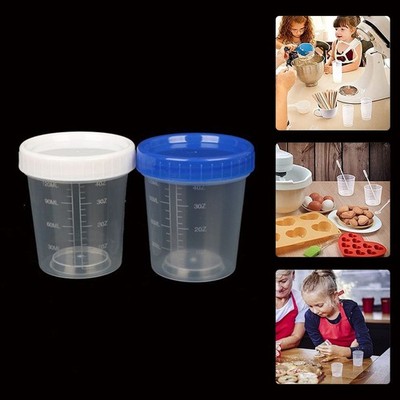 Measuring Cups Wide Application With Plastic Cover 10PCS 2 Colors Container DIY