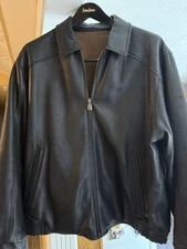 weatherproof vintage jacket Leather Reversible XXL