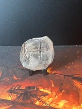 1640 Potosi 8 Reales Cob Concepcion Shipwreck Silver Burlap Imprint 26.37g
