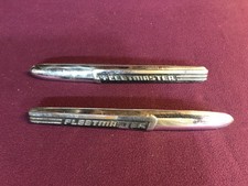 1947 1948 Chevy Fleetmaster Hood Side Emblems Original Gm 3684203lh 3684204rh