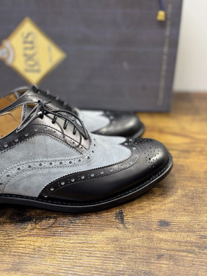 Lotus Of England Stringata Pelle Nera Luxury Goodyear Handmade Scarpa Donna 40 - Immagine 4 di 4