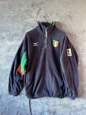 Vintage Rare Mizuno Ireland 1999 Rugby World Cup 1/4 Zip Pullover Fleece