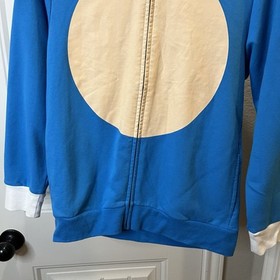 Sonic The Hedgehog Boys Full Zip Hooded Jacket Blue Size L Costume Halloween