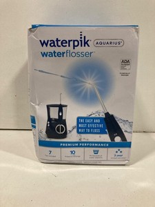 Waterpik Aquarius Water Flosser WP-663CD 7 Tips 10 Settings Blue Satin OB Used