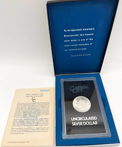 New Listing1884-CC Carson City Uncirculated GSA Hoard Morgan Silver Dollar with Box & COA