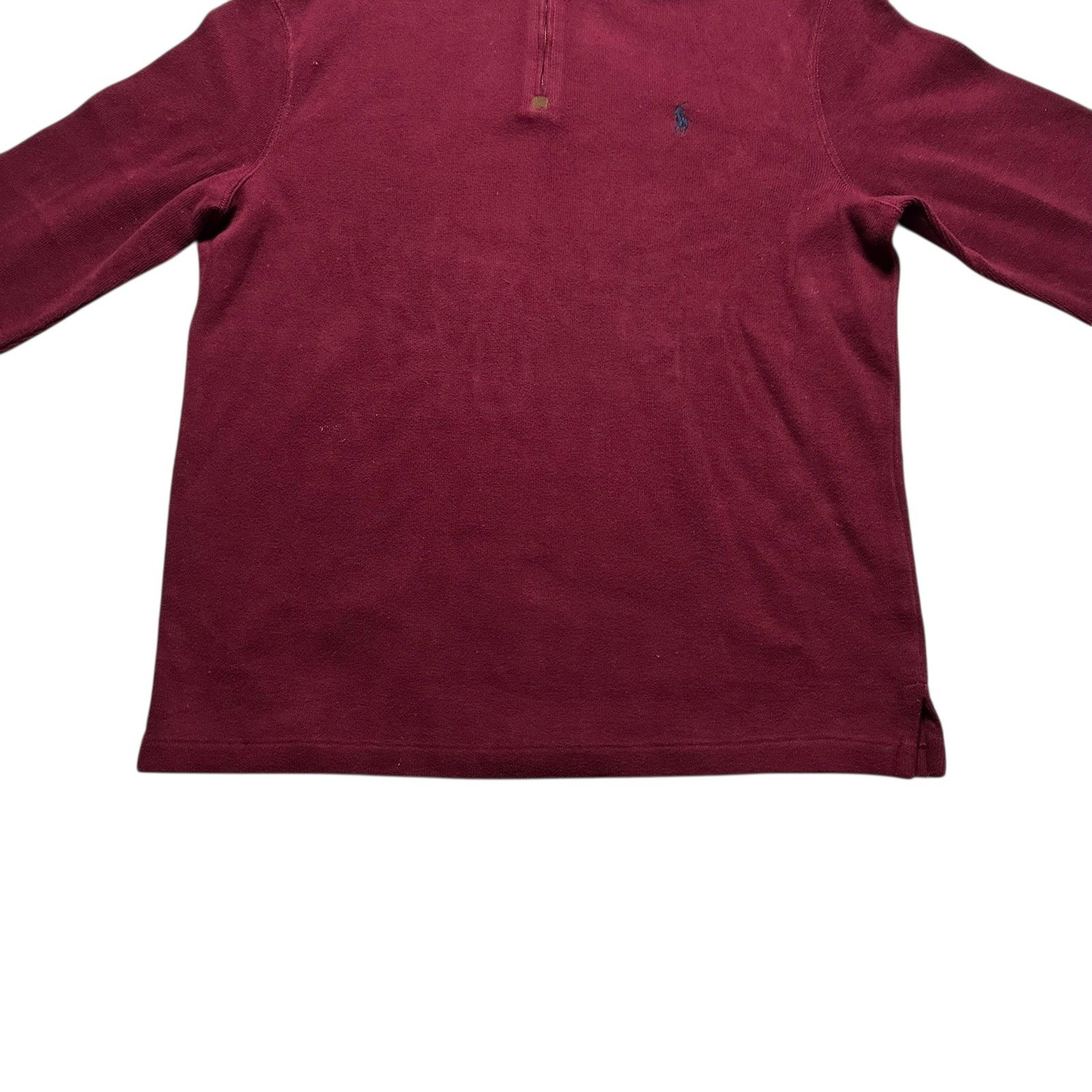 PONY Polo Ralph Lauren Maglione Pullover Uomo Polo Media Rosso Borgogna Cotone