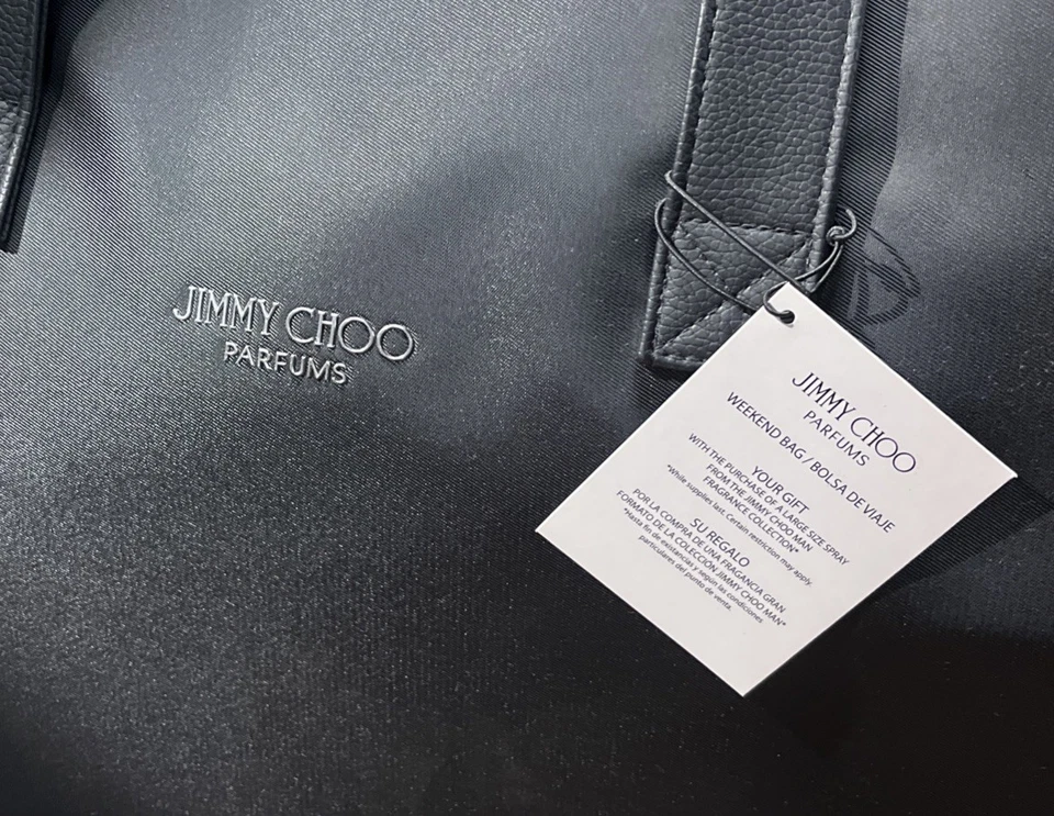 Bolsa Jimmy Choo Parfums Weekender preta, viagem/ginásio/duffle - Imagem 2 de 4
