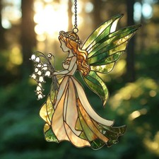 Angel Dog Suncatcher, Memorial Pet Window Hanging