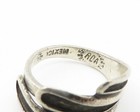 RCA MEXICO 925 Silver  Vintage Oxidized Detail Wrap Band Ring Sz 5  RG10881 — photo 5