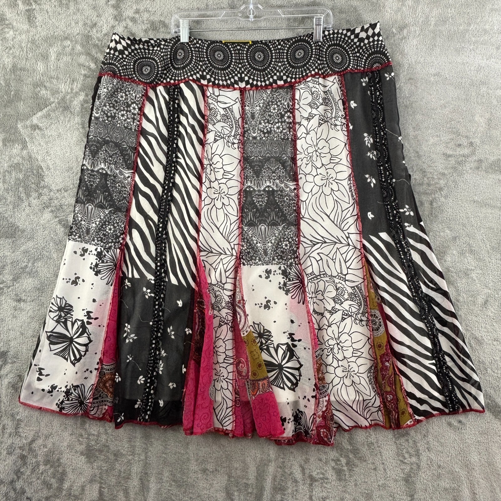 Marisol Patchwork Panel Maxi Long Skirt Womens 3X… - image 1