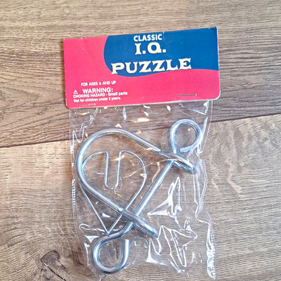 Lucky Star Metal Wire IQ Brain Teaser Puzzle Silver Logic Age 6+ MPN 0080