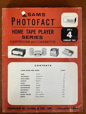 Sams Photofact Home Tape Player Series HTP-4 February 1969