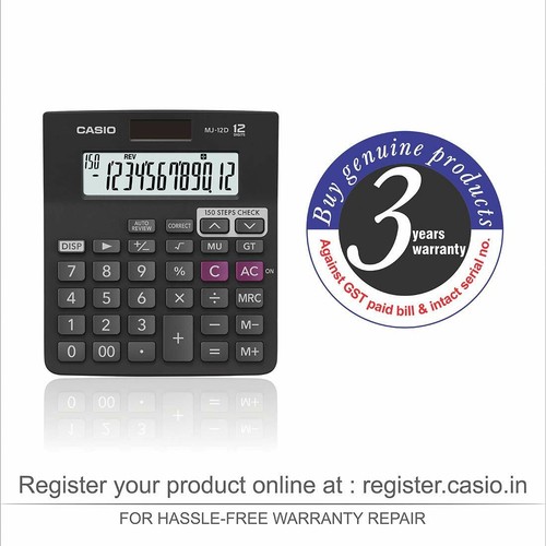 Casio MJ-12D MJ12D 150 Steps Check & Correct Desktop Calculator 12 Digit Display - Picture 6 of 6